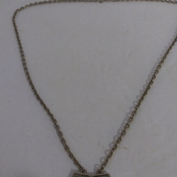 Tribal fringe necklace metal silvertone - Picture 3 of 4